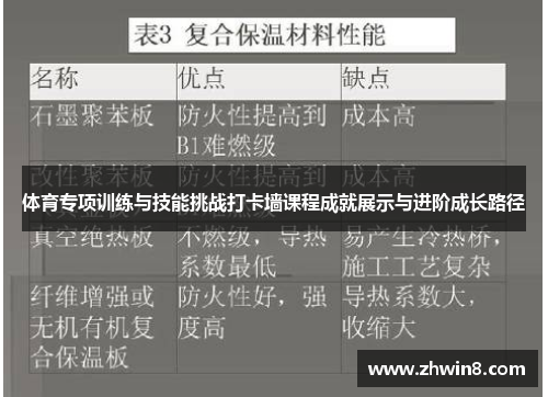 体育专项训练与技能挑战打卡墙课程成就展示与进阶成长路径